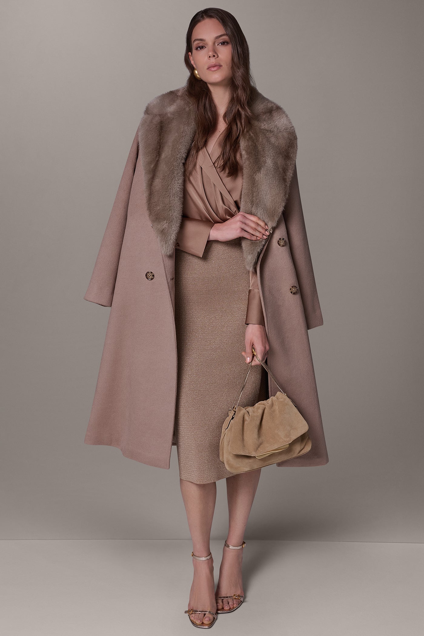 WOOL BLEND DOUBLE-BREASTED SLOUCH COAT VIEW 12