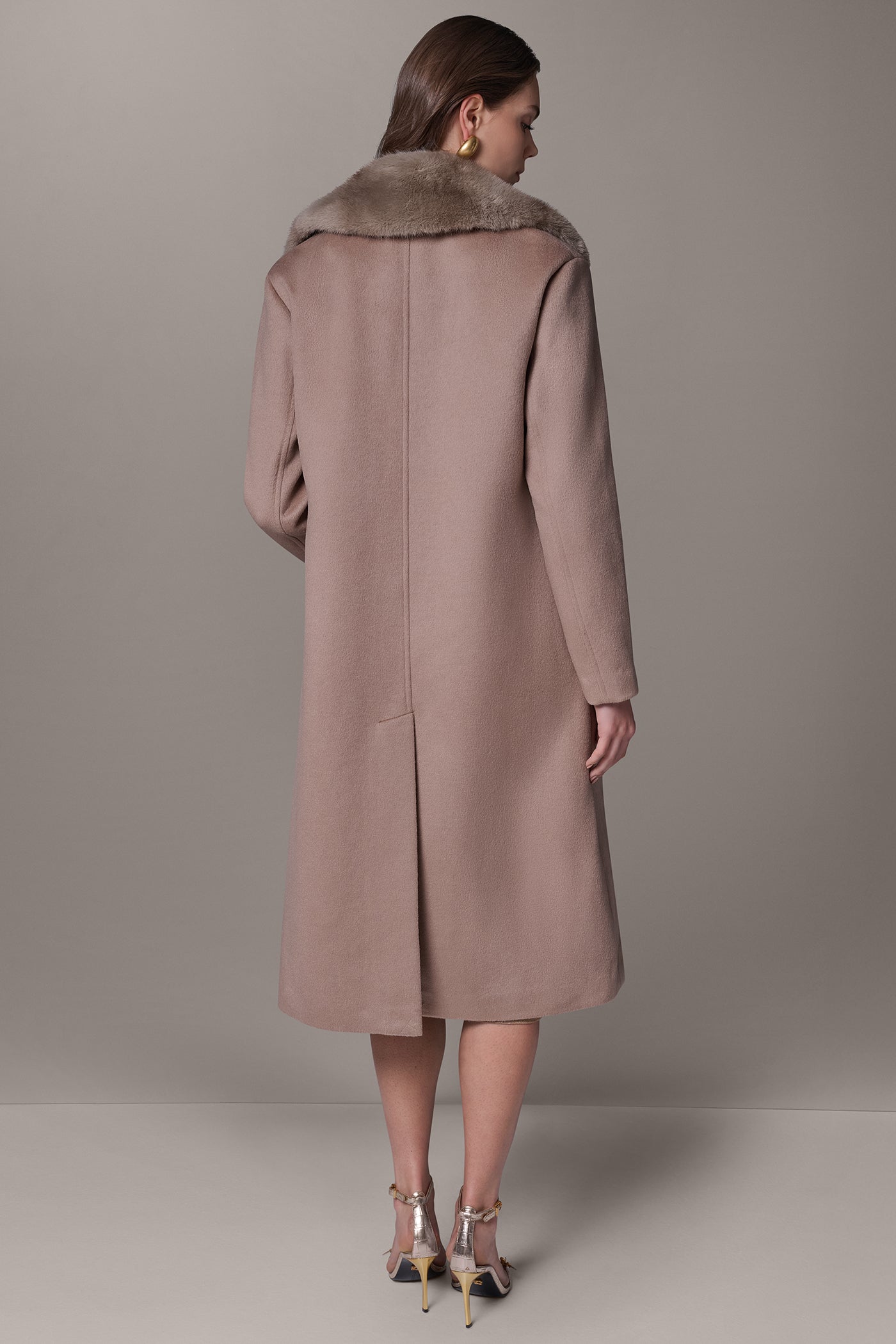 WOOL BLEND DOUBLE-BREASTED SLOUCH COAT VIEW 3