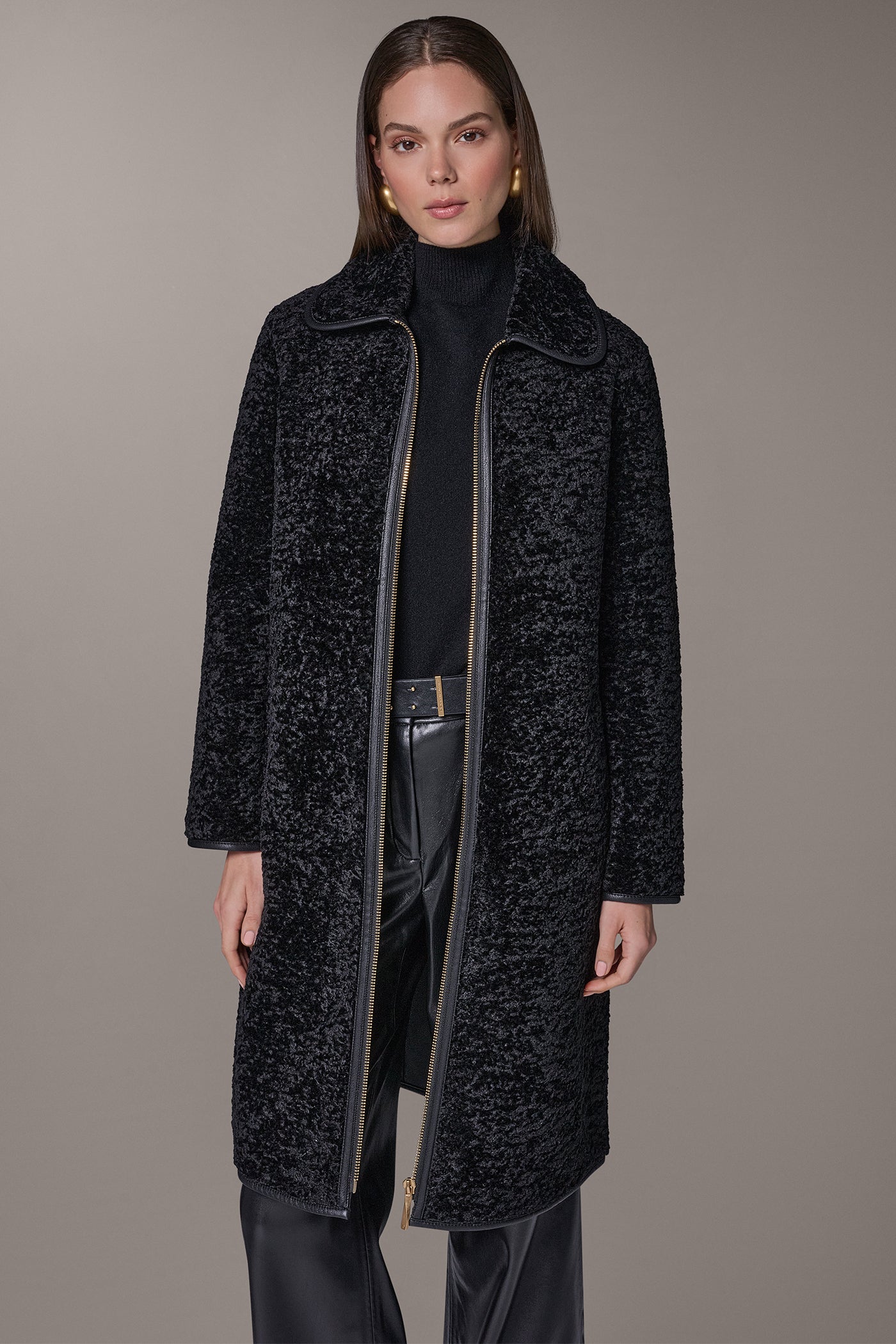 FAUX FUR WALKER COAT VIEW 1