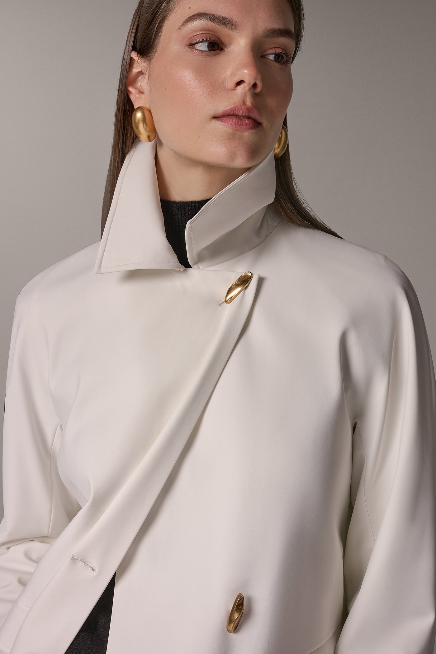 TAILORED COAT WITH GOLD HARDWARE VIEW 11