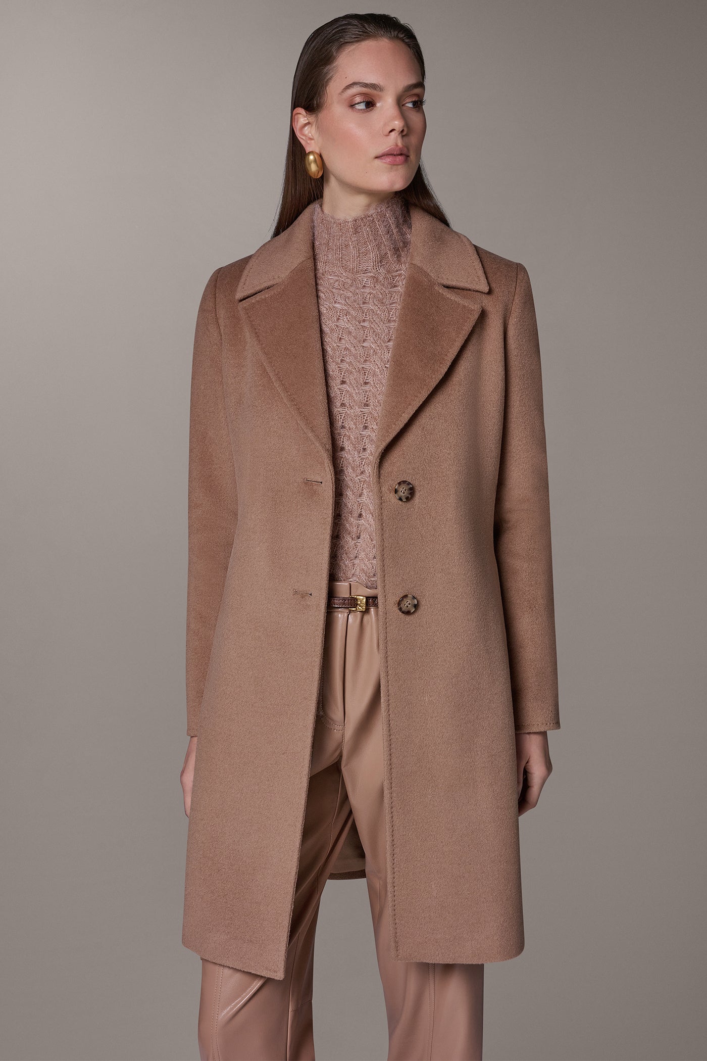 TWO BUTTON REEFER COAT VIEW 5 | Clothing