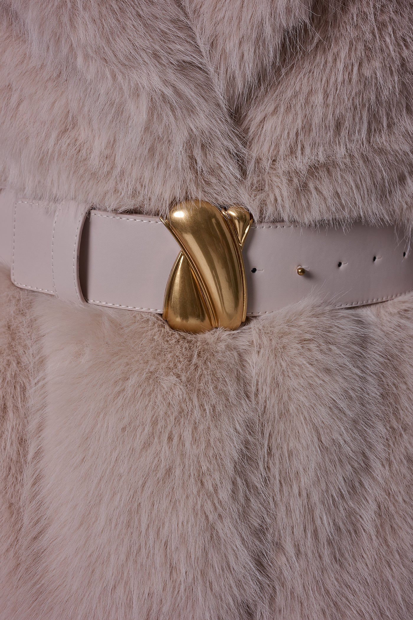 HIGH NECK FAUX FUR COAT VIEW 7