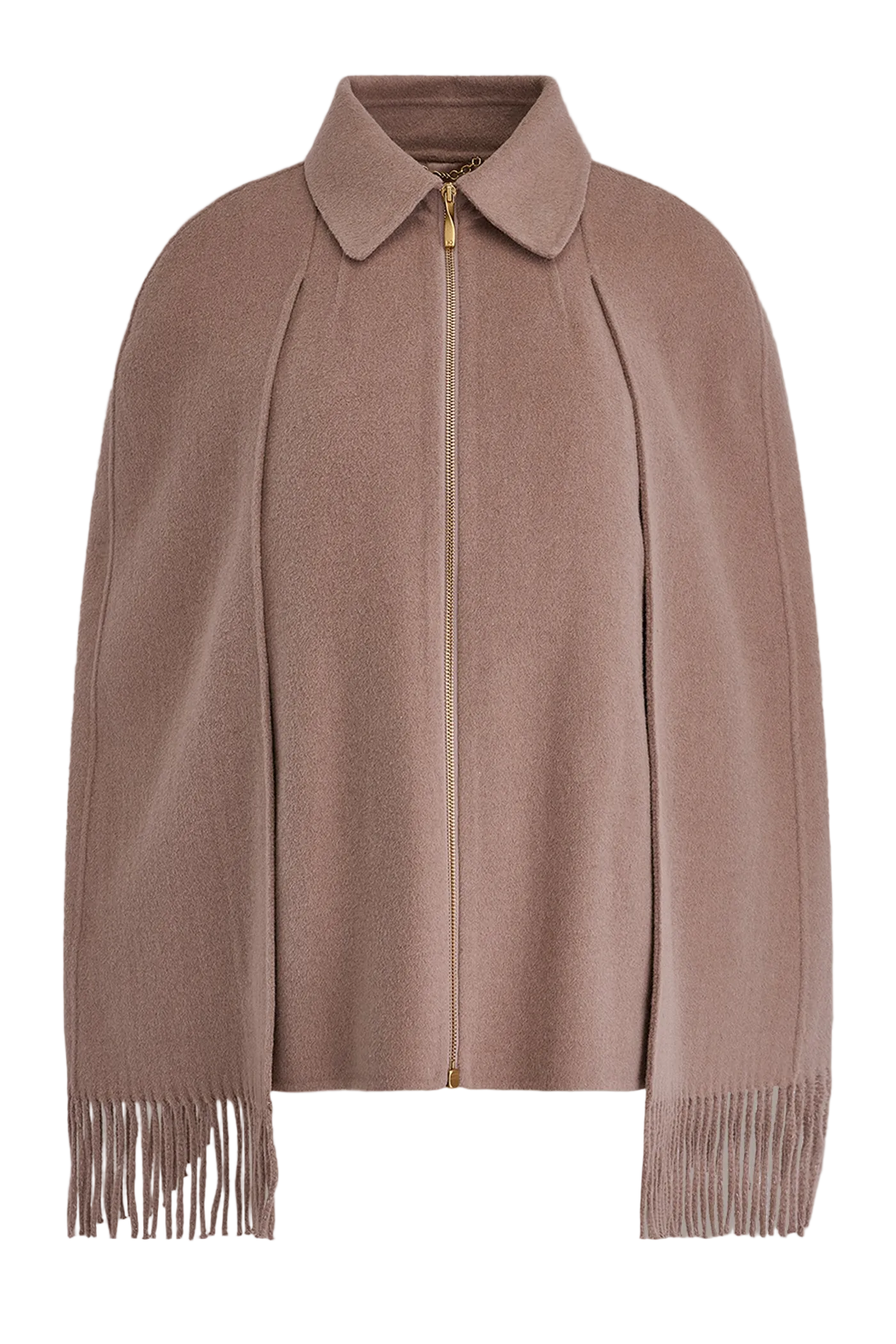 WOOL BLEND FRINGE CAPE (alternate view)
