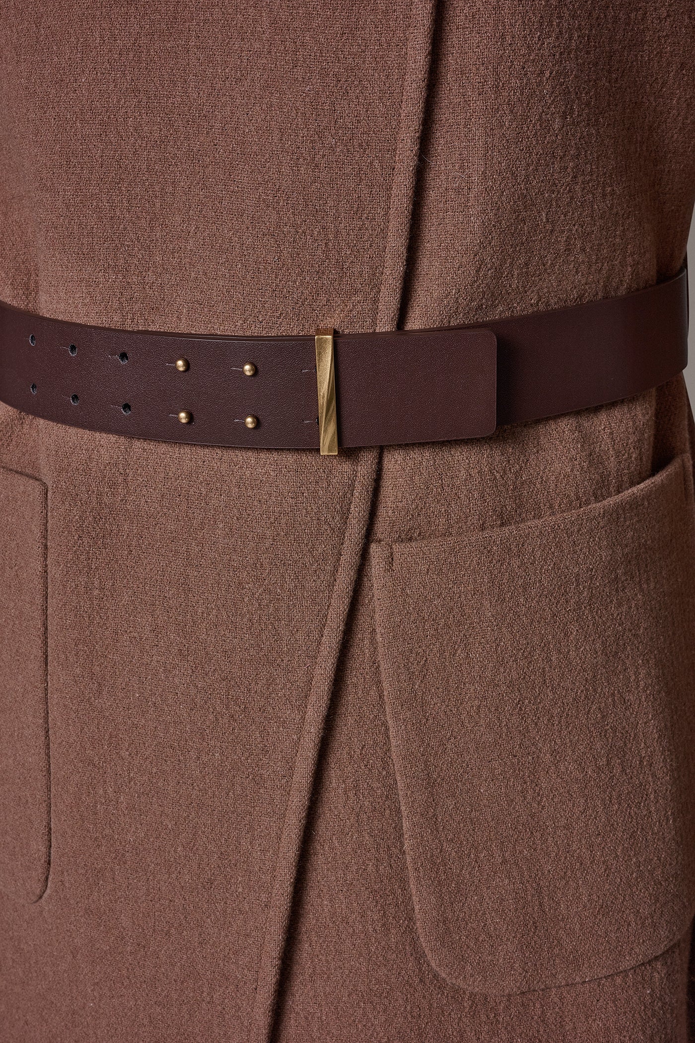 WOOL BLEND HIGH NECK WRAP COAT VIEW 10
