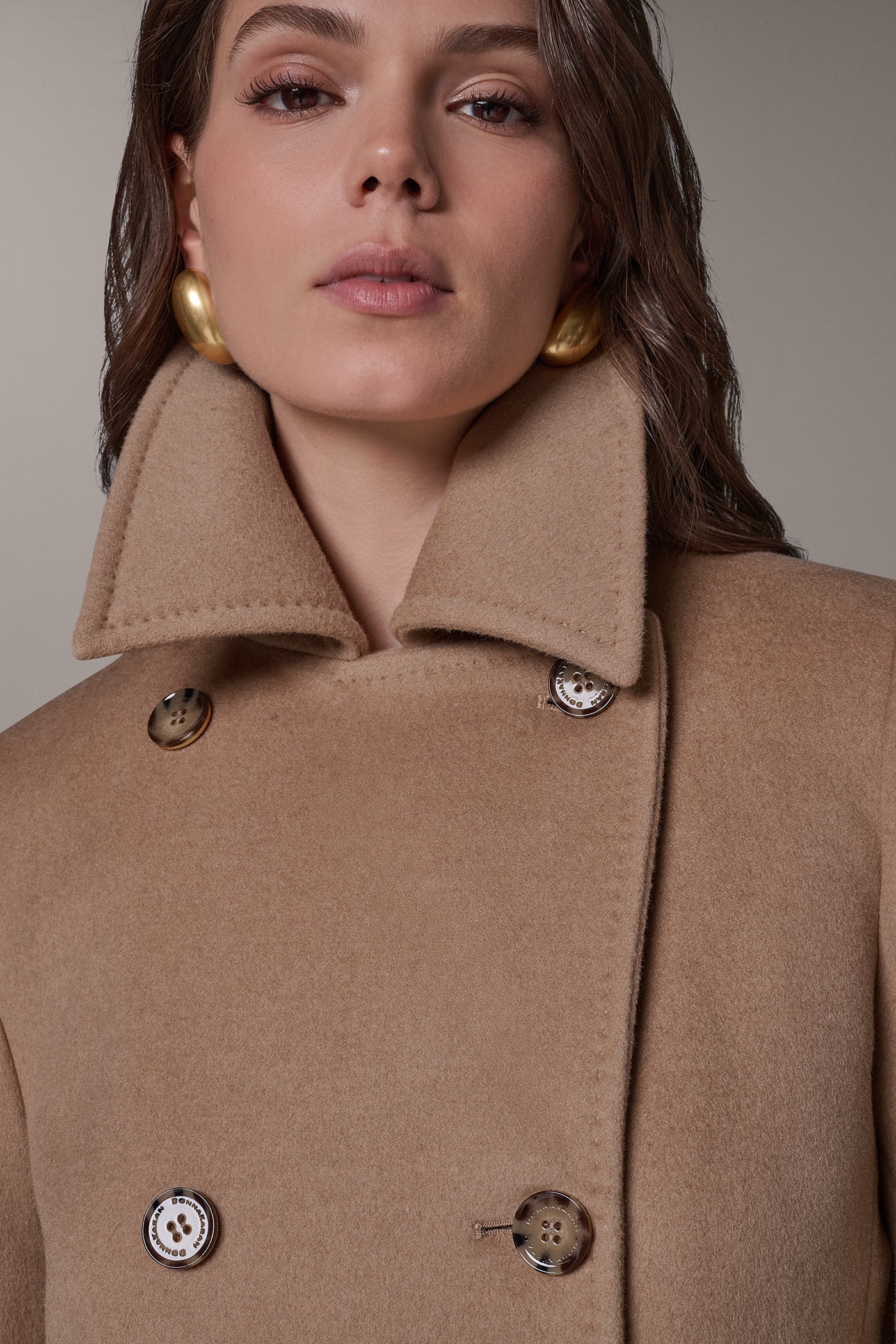 WOOL BLEND DOUBLE-BREASTED PEACOAT VIEW 10