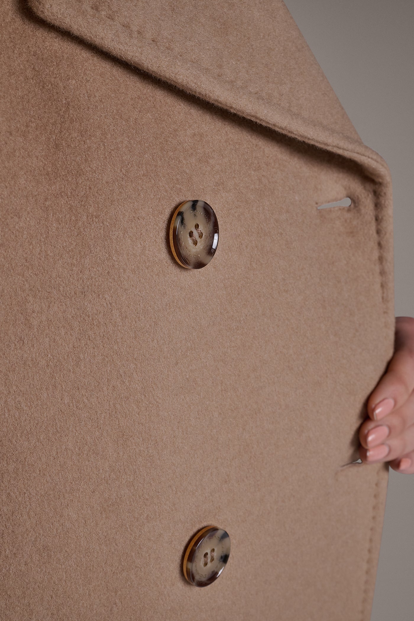 WOOL BLEND DOUBLE-BREASTED PEACOAT VIEW 8