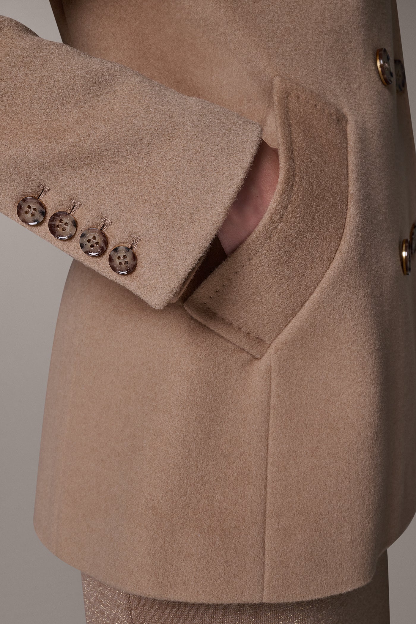 WOOL BLEND DOUBLE-BREASTED PEACOAT VIEW 7