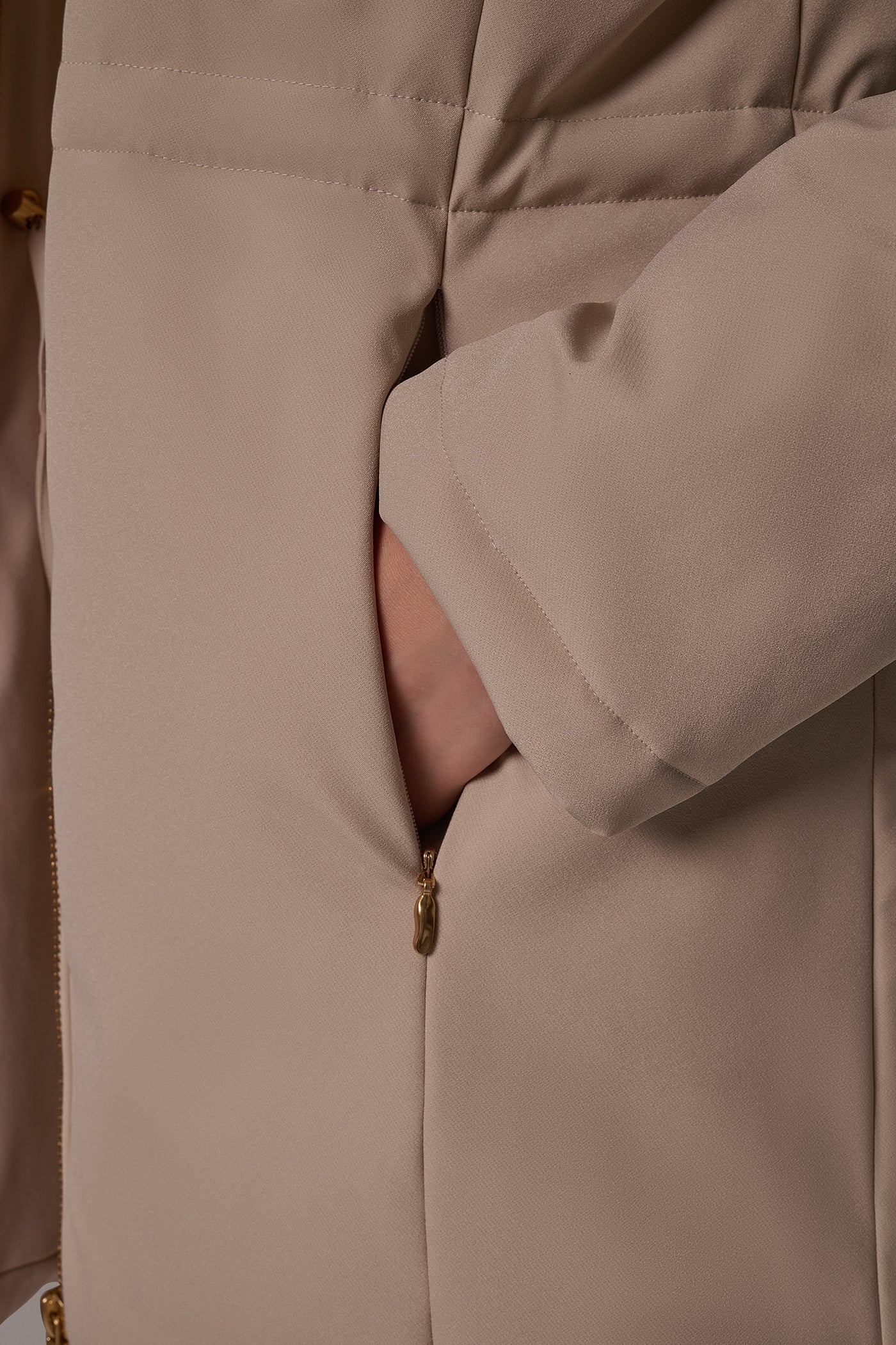 FAUX FUR COLLAR HOODED COAT VIEW 8 | Coveted Coats