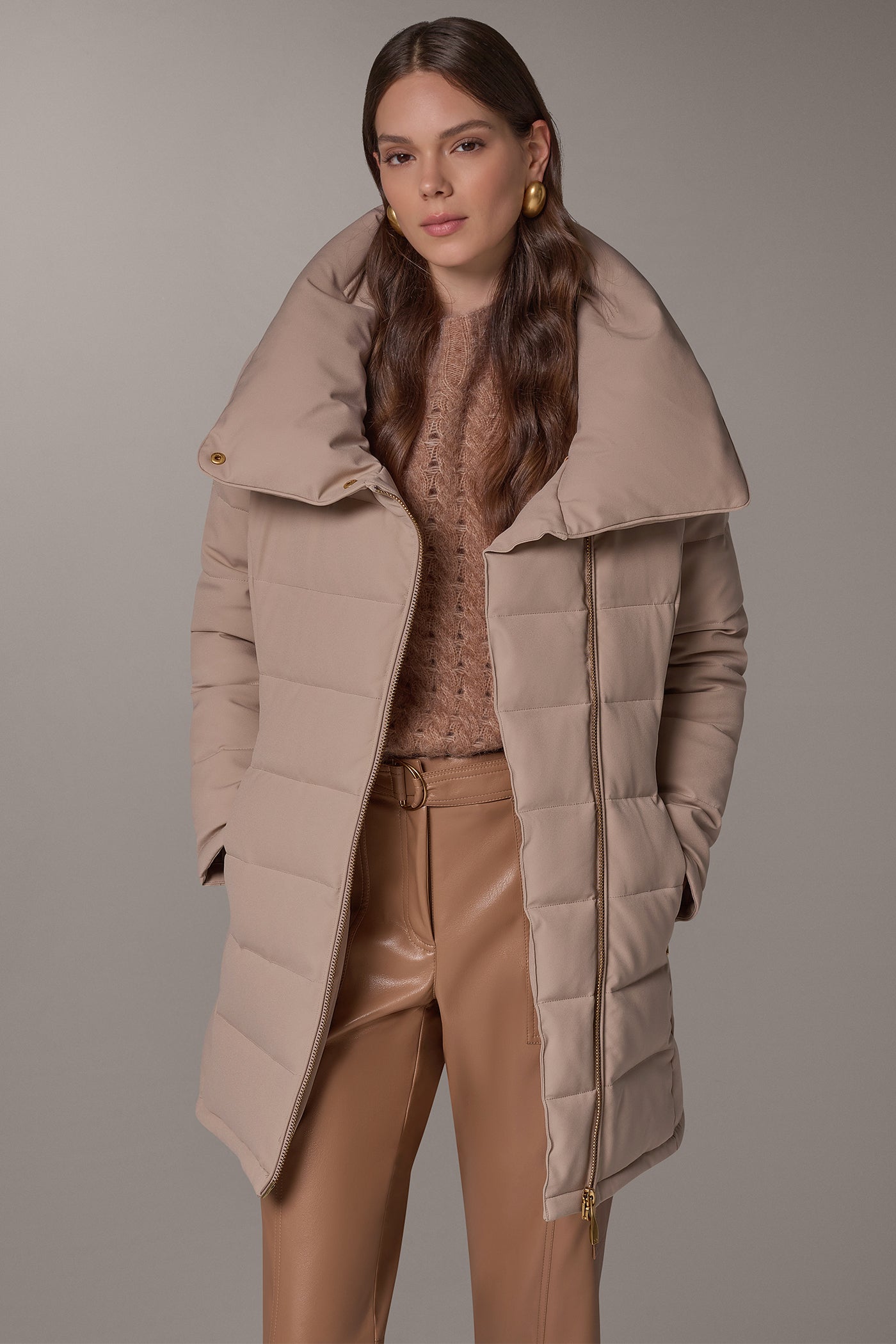 FUNNEL NECK PUFFER COAT VIEW 9