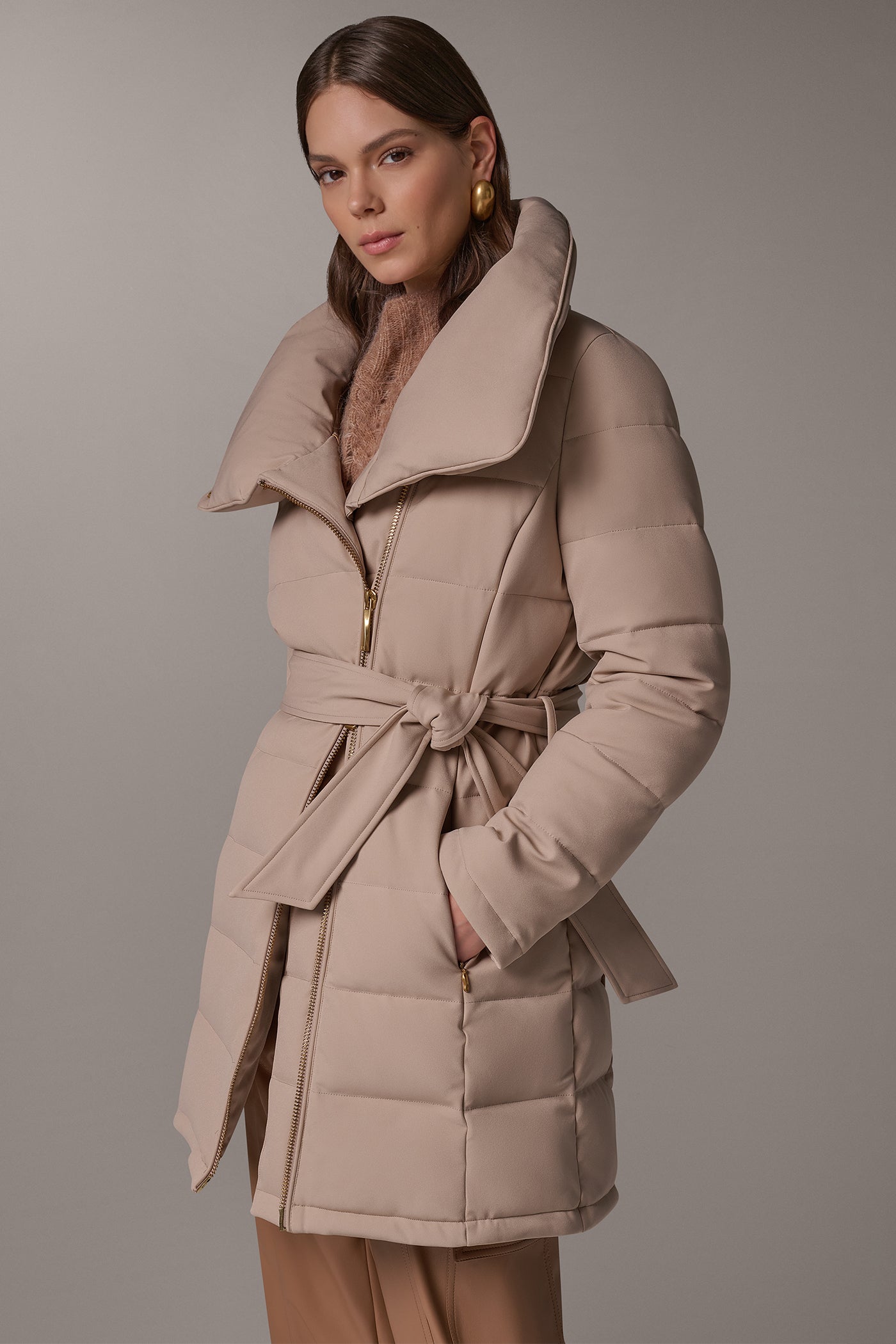 FUNNEL NECK PUFFER COAT VIEW 6