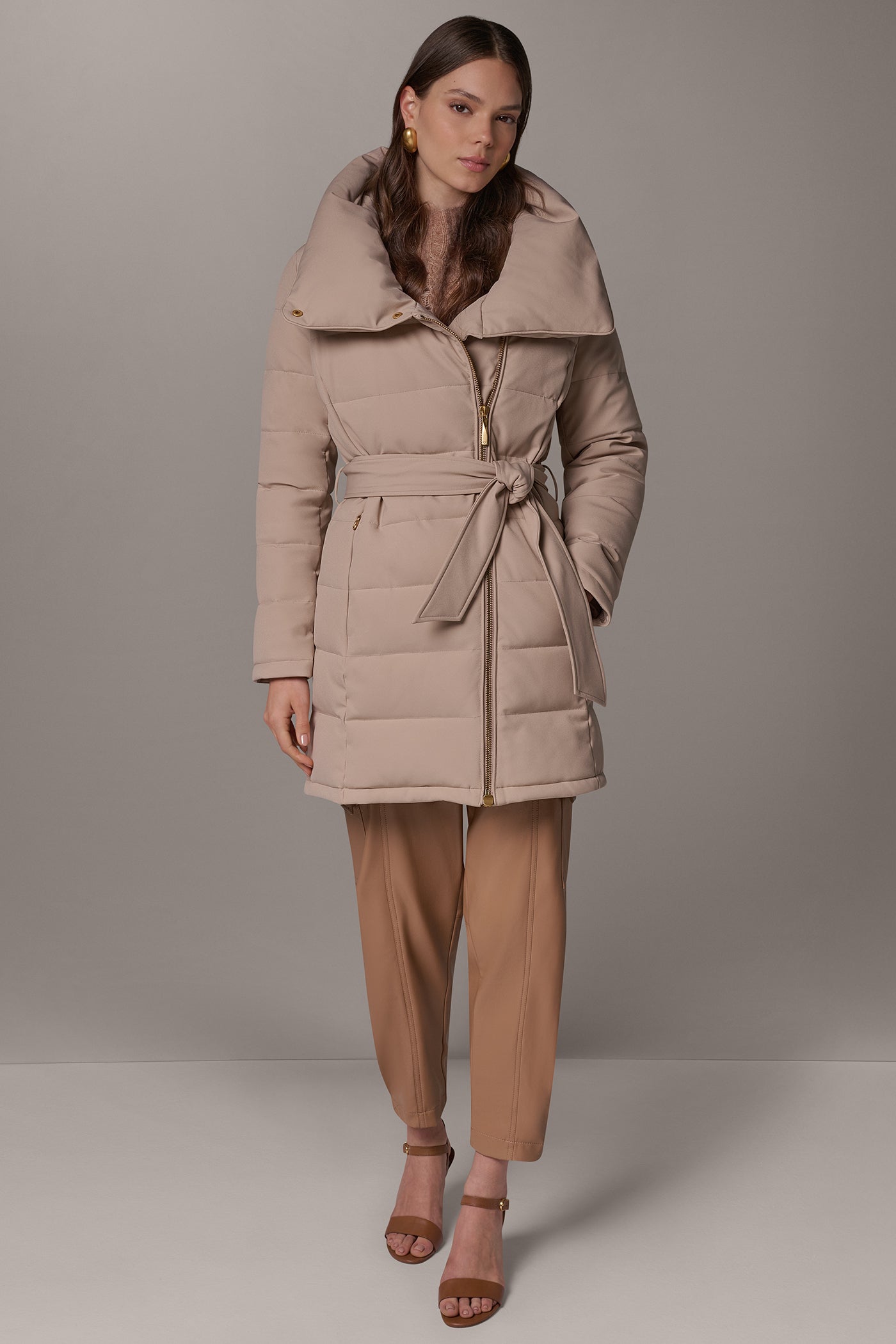FUNNEL NECK PUFFER COAT VIEW 12
