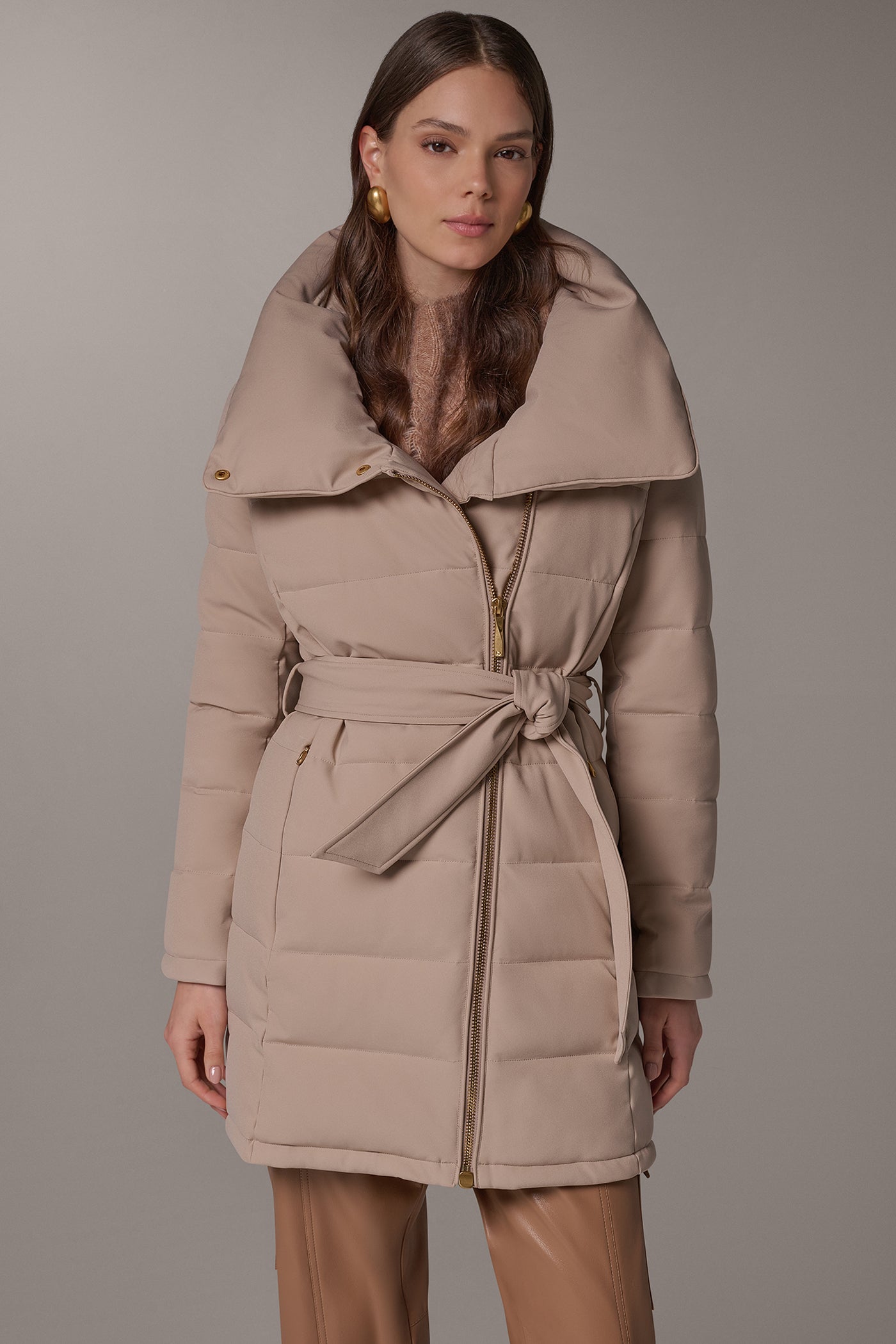 FUNNEL NECK PUFFER COAT VIEW 1