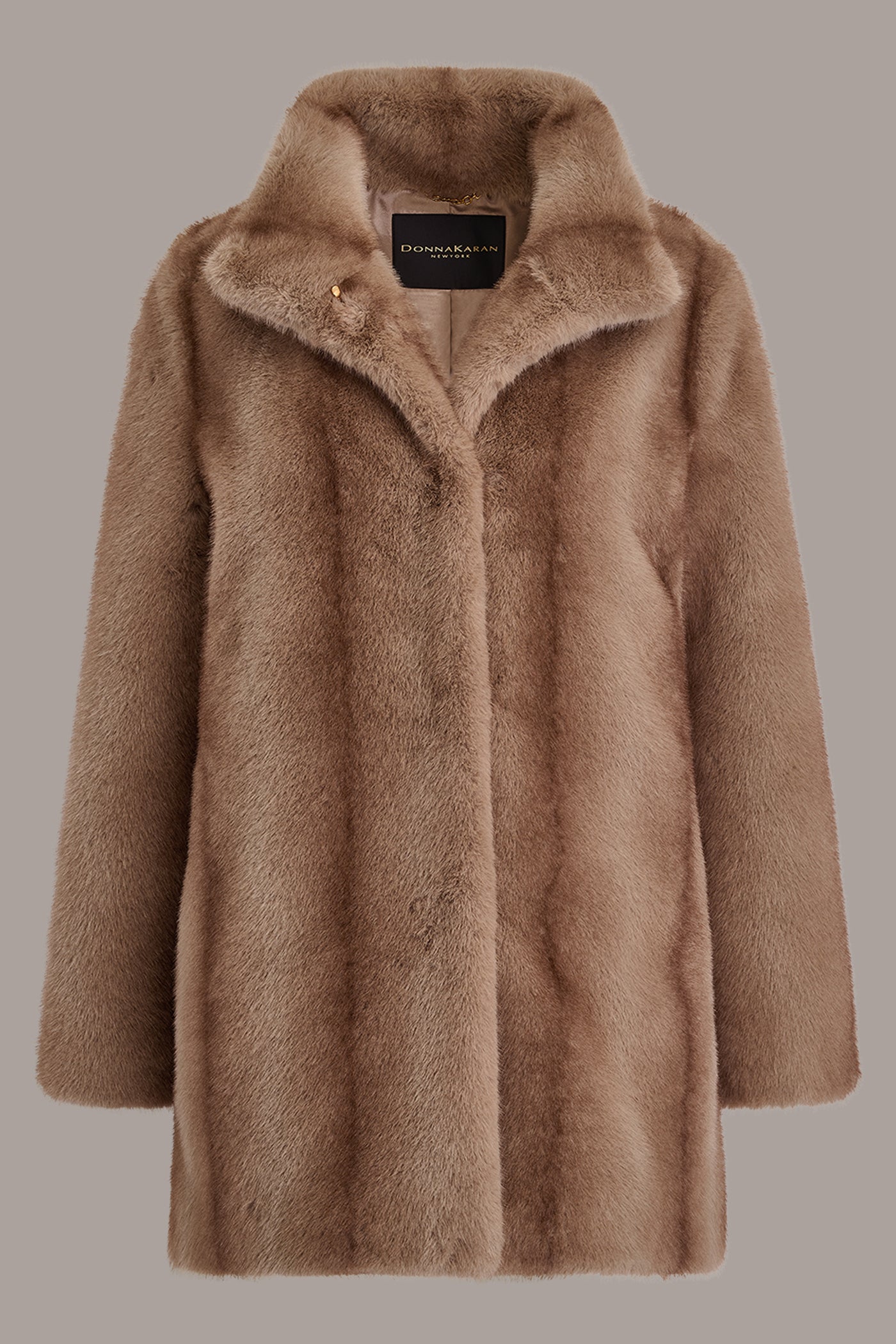 SHORT LUXE FAUX FUR COAT VIEW 14