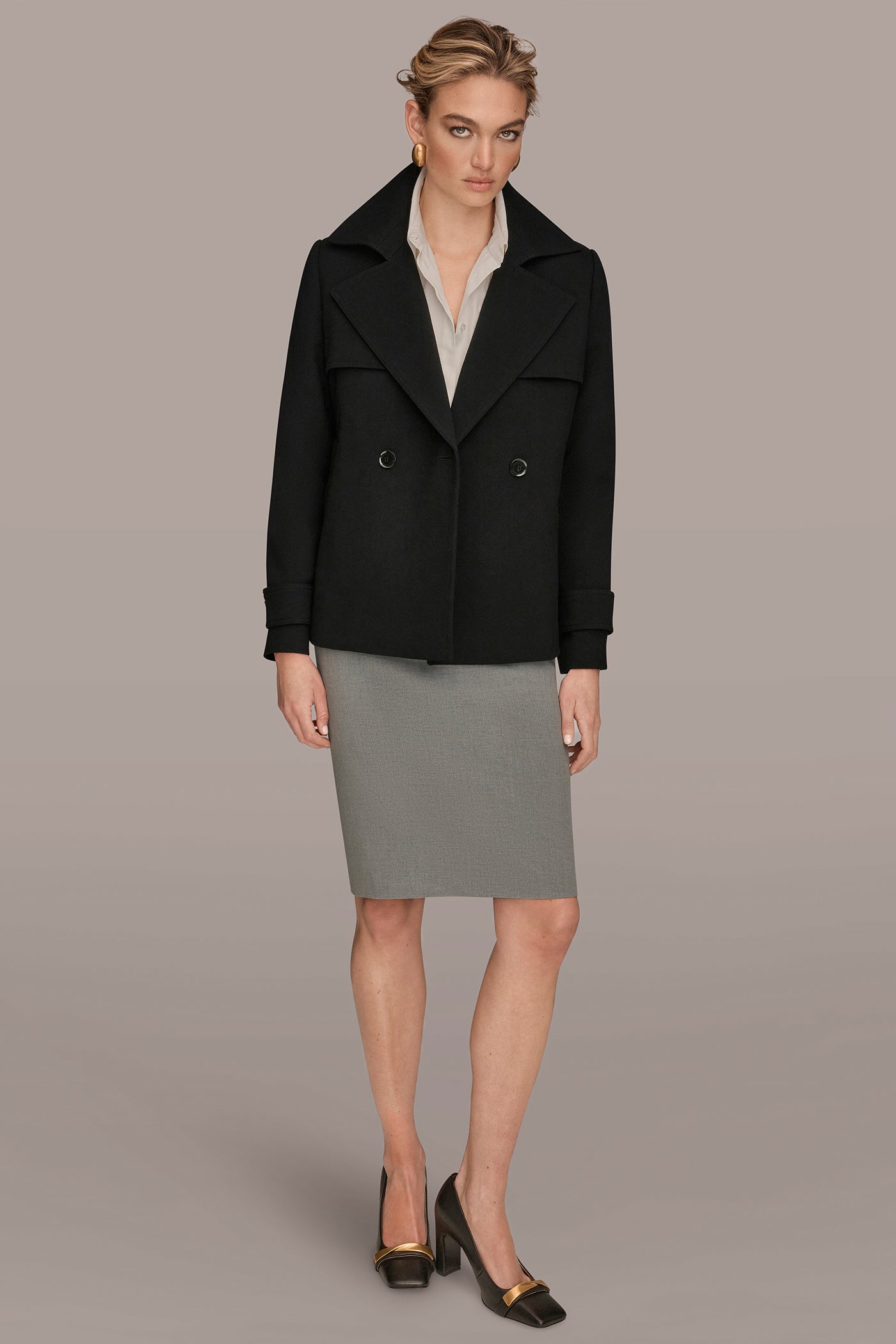 CROPPED DOUBLE-BREASTED TRENCH COAT VIEW 6 | New Arrivals