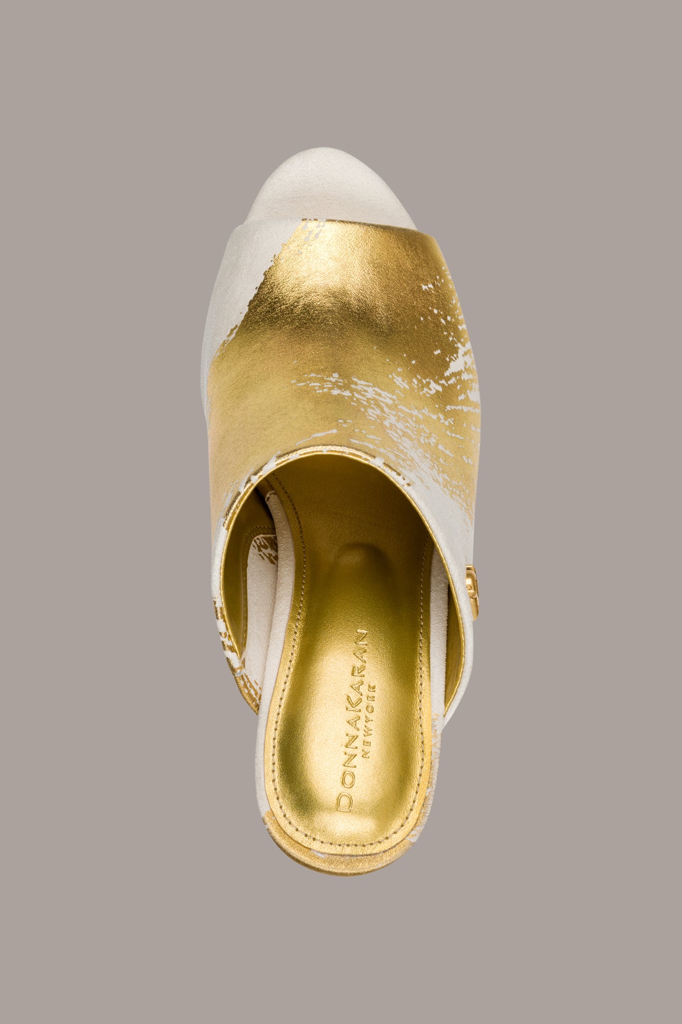 DONNA METALLIC BRUSHSTROKE MULE SANDAL VIEW 3 | Included in discounts