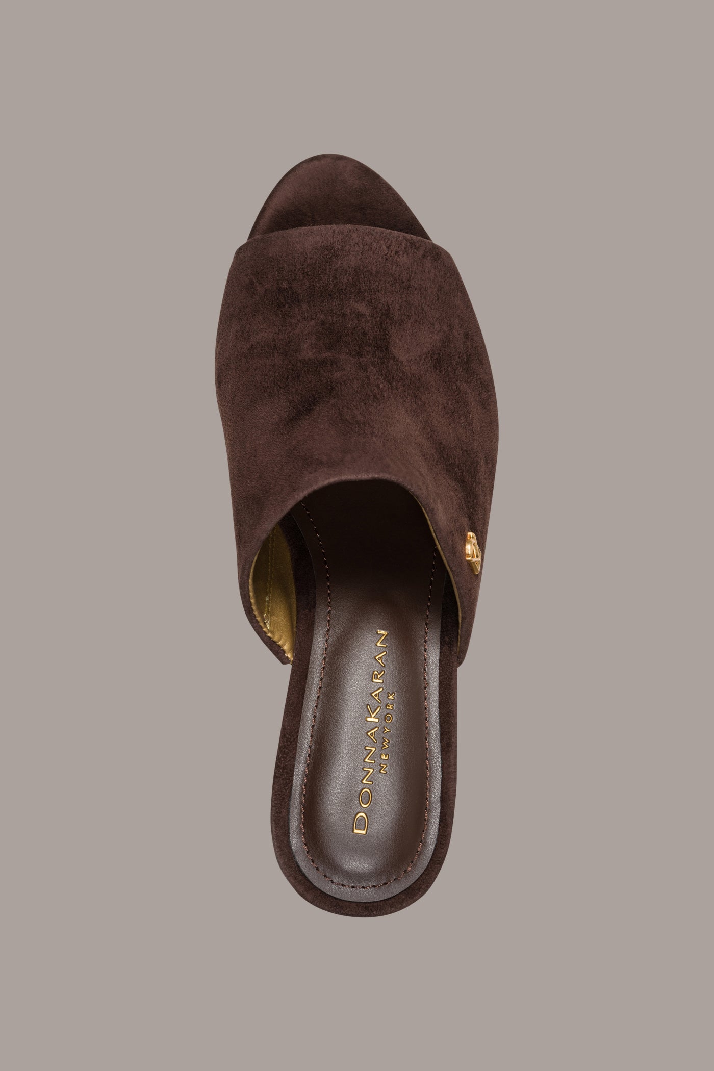 DONNA SUEDE WEDGE MULE SANDAL VIEW 3