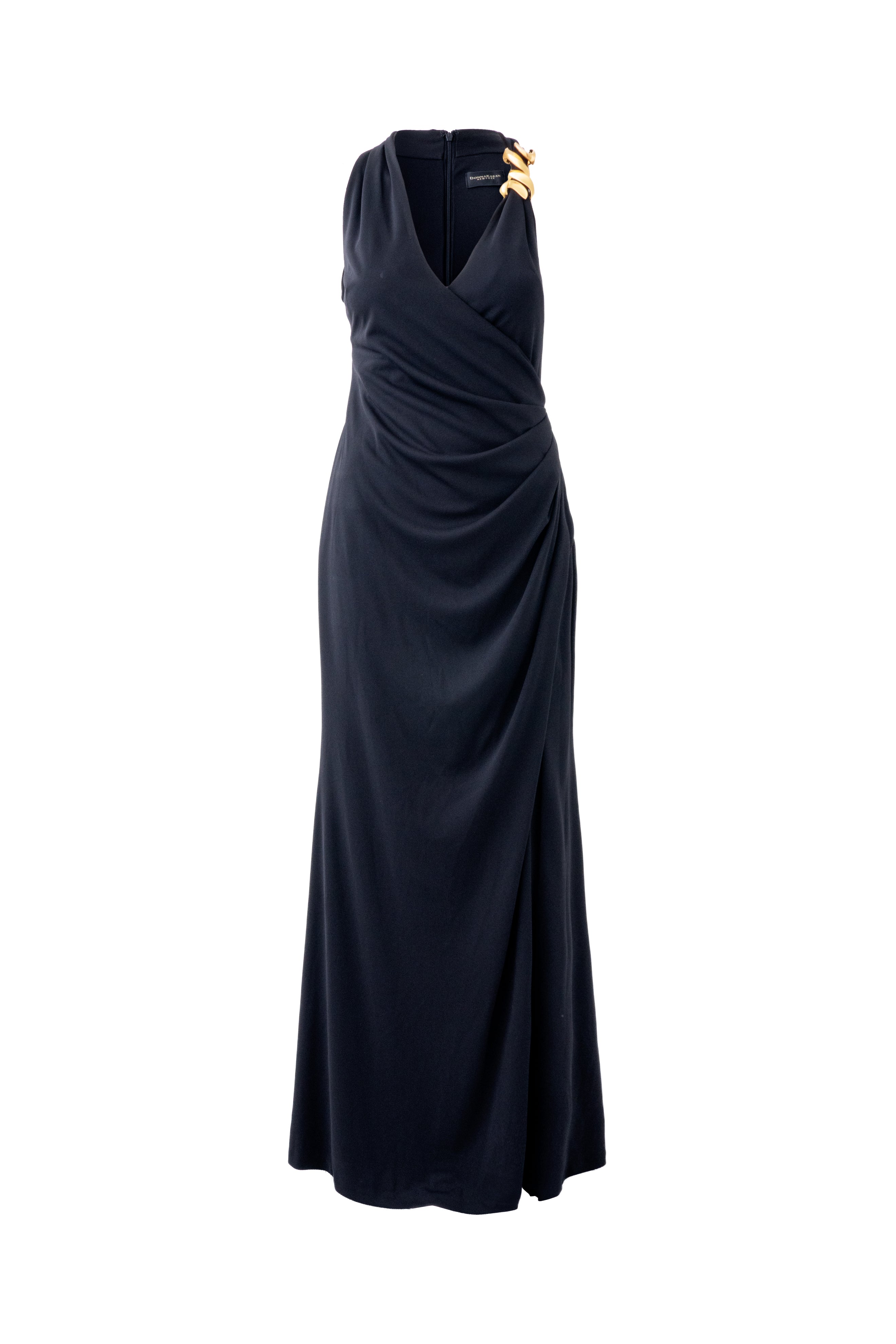 ASYMMETRIC MAXI HALTER DRESS VIEW 2