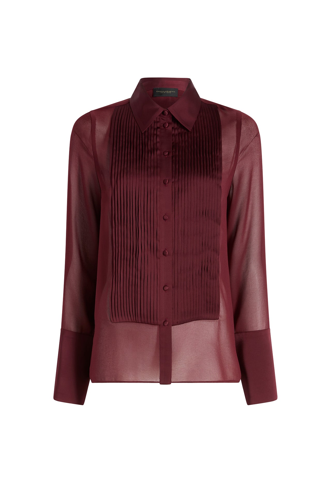 CHIFFON TUXEDO BLOUSE VIEW 2