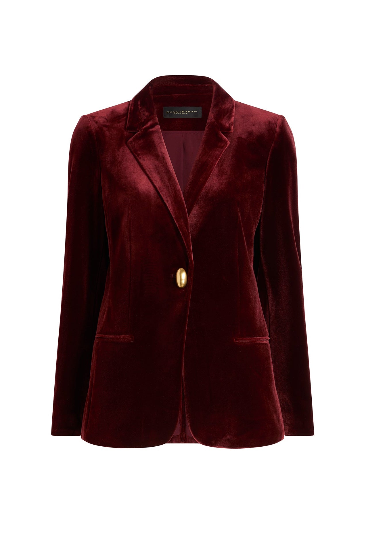 VELVET ONE BUTTON SUIT BLAZER (alternate view)