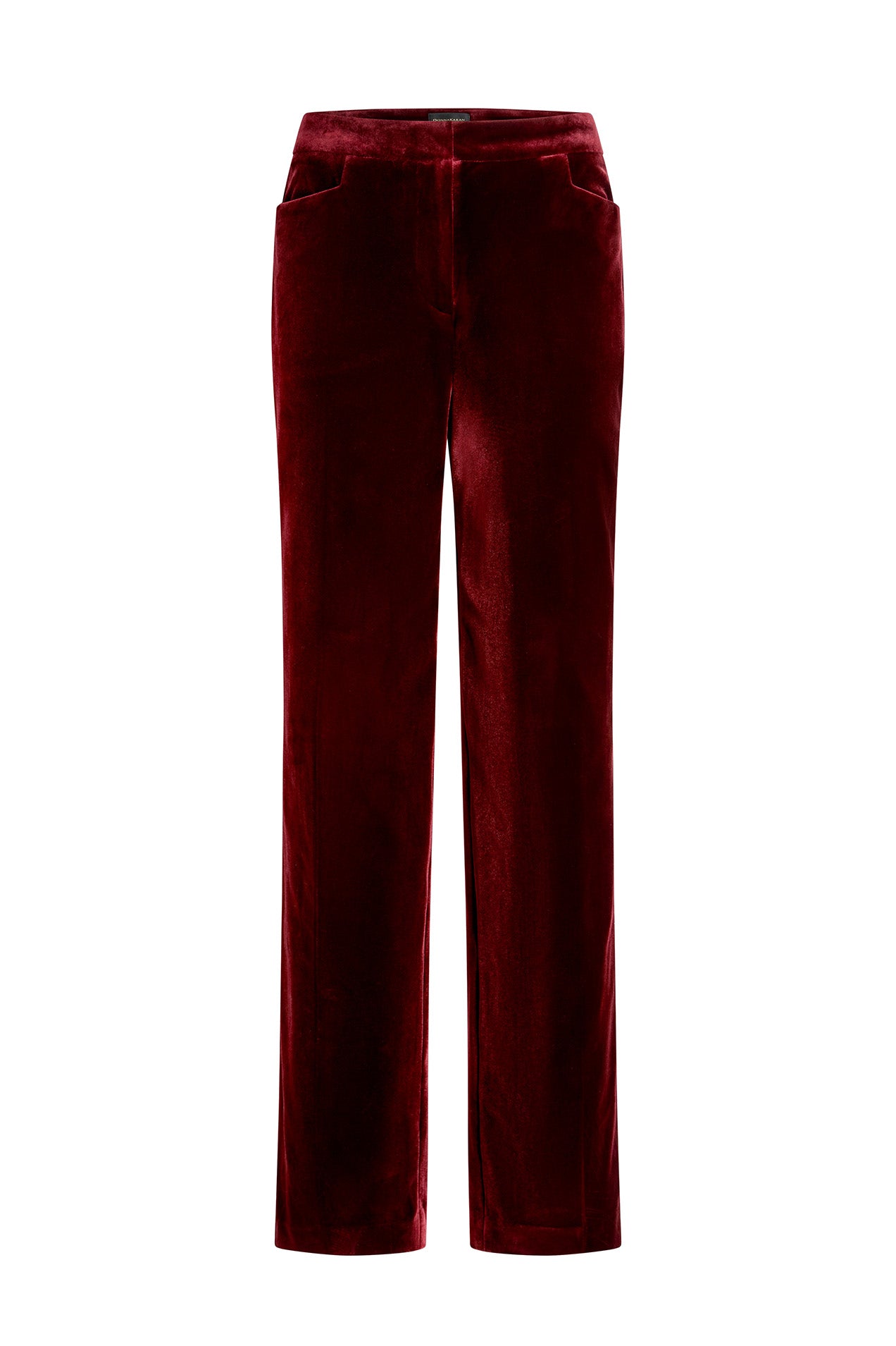 MID-RISE VELVET STRAIGHT-LEG SUIT PANT VIEW 2