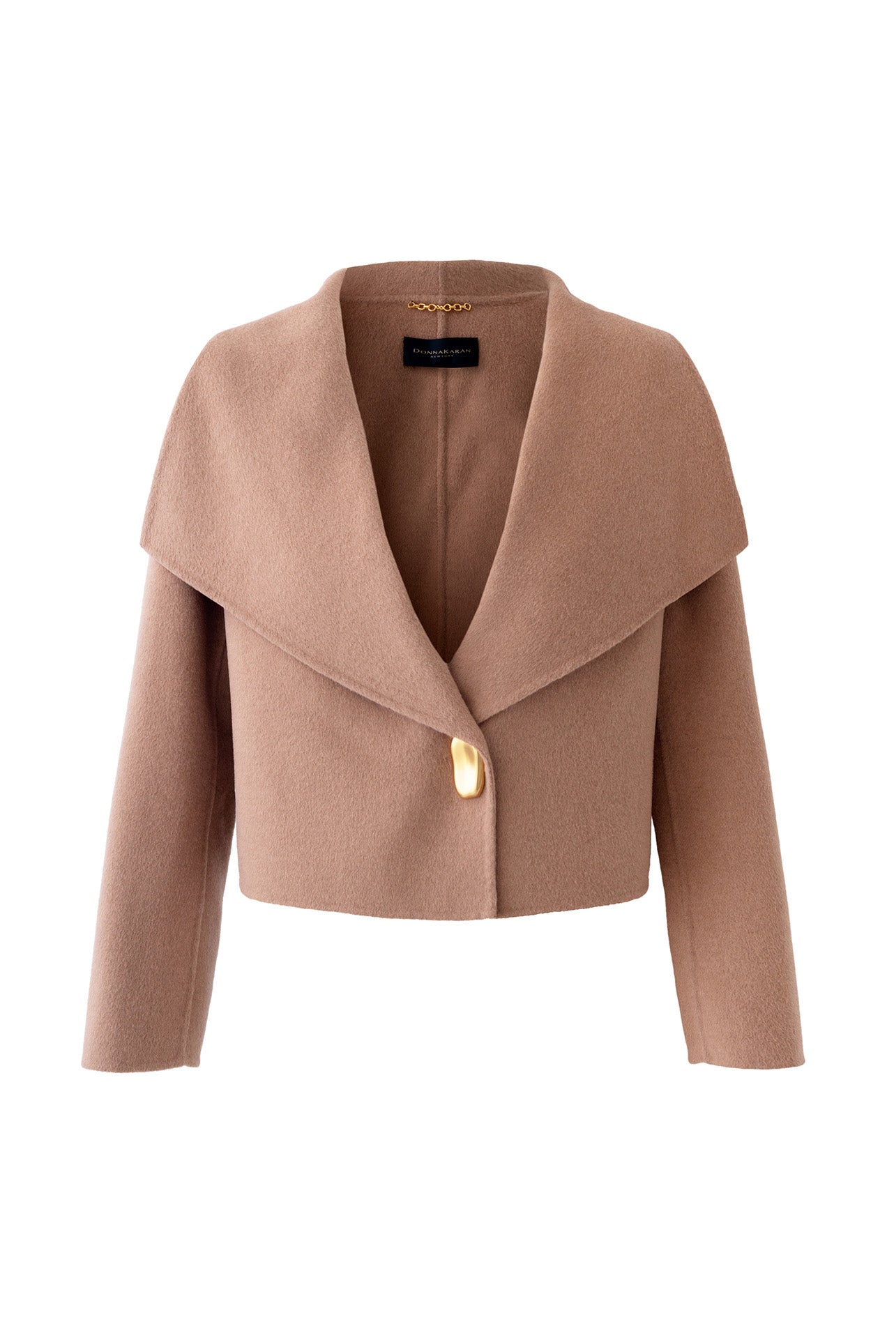 CROPPED WOOL BLEND WRAP JACKET VIEW 2