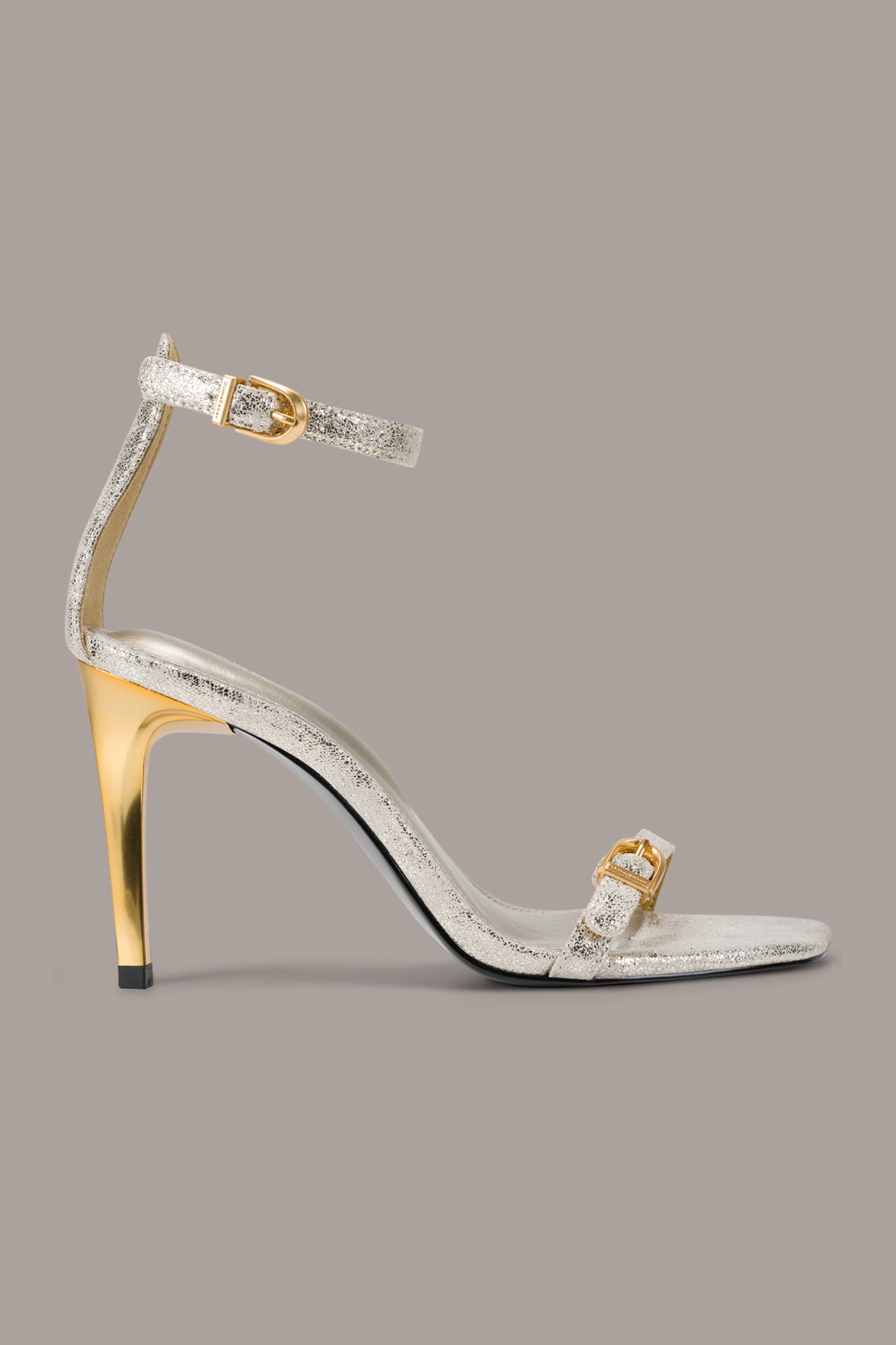 PRYCE METALLIC ANKLE STRAP SANDAL | View 2 | Joan Edit