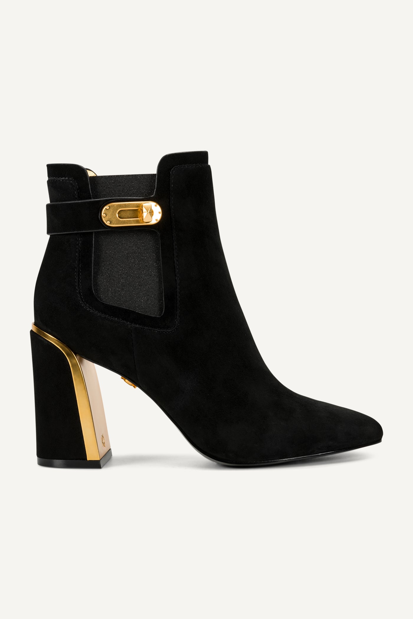 RAINE SUEDE GOLD-TRIMMED CHELSEA BOOTIE | View 2 | Boots & Booties
