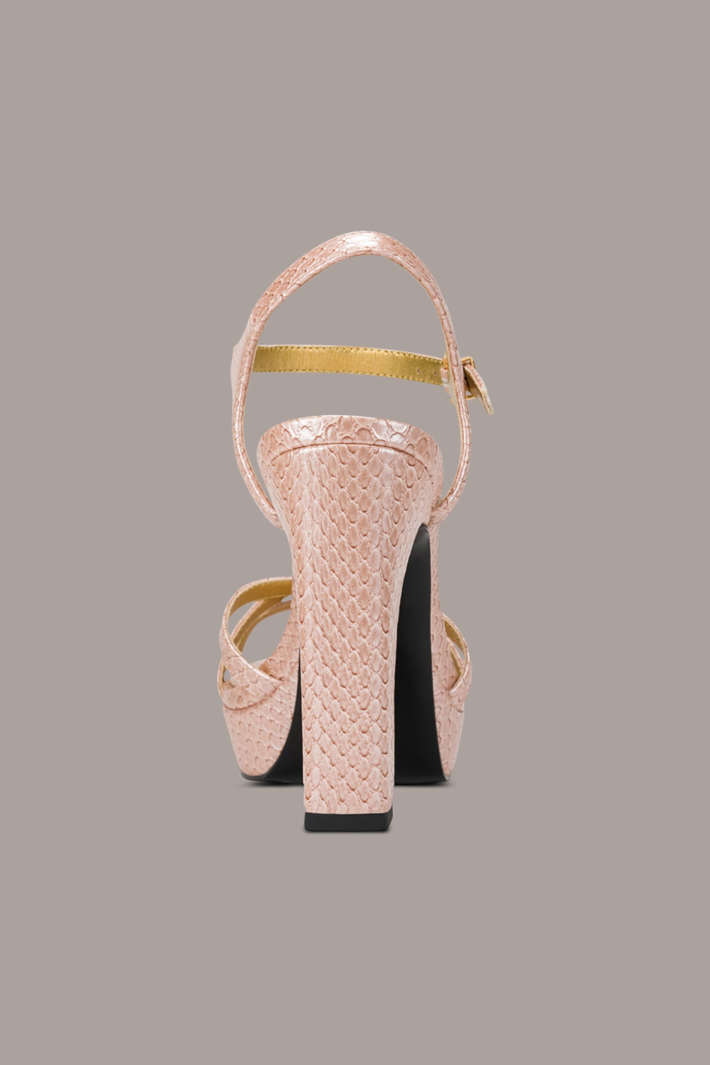 SPENCER METALLIC SNAKE-EFFECT PLATFORM SANDAL VIEW 5