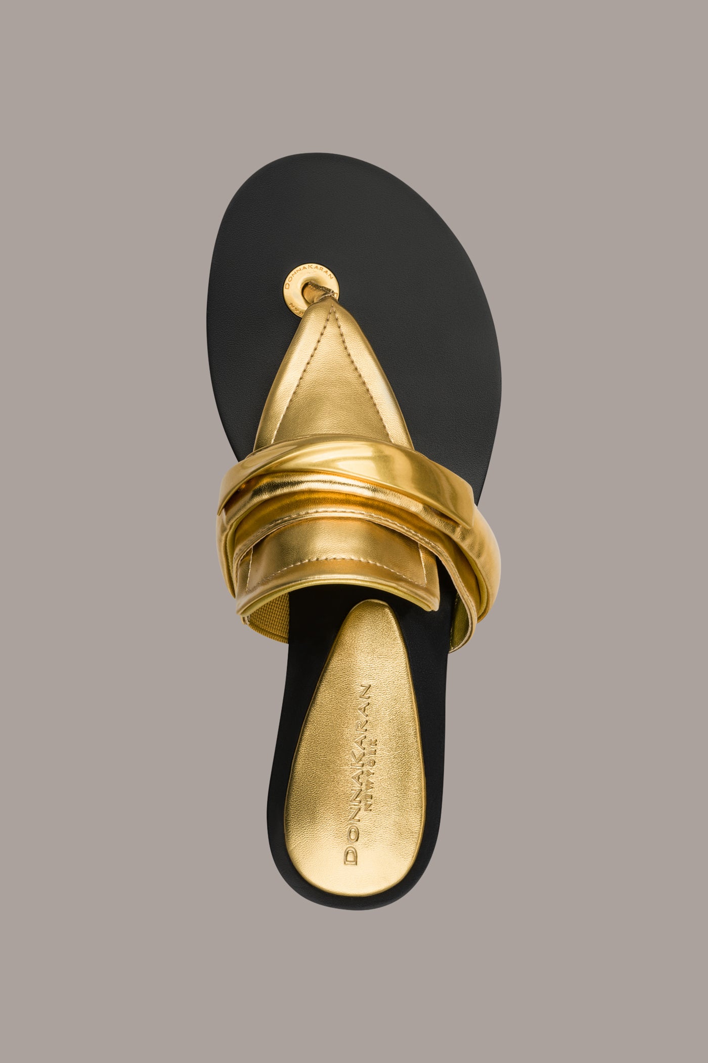 VELVET METALLIC THONG FLAT SANDAL VIEW 3 | Sandals