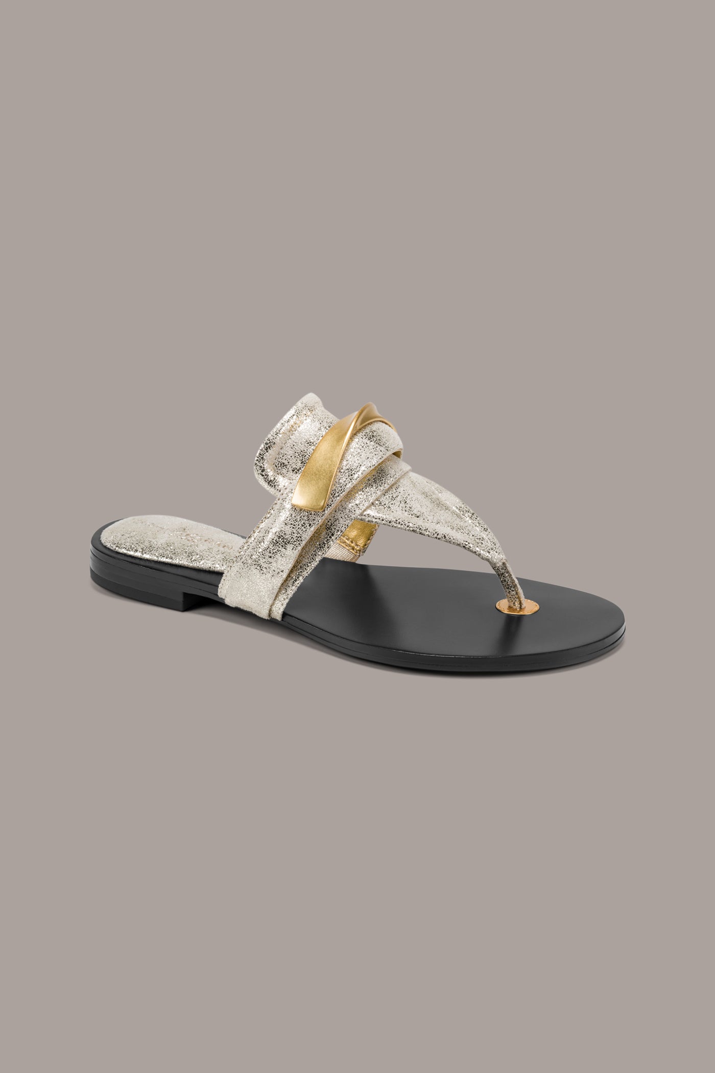 VELVET METALLIC THONG SANDAL | View 1 | Included in discounts