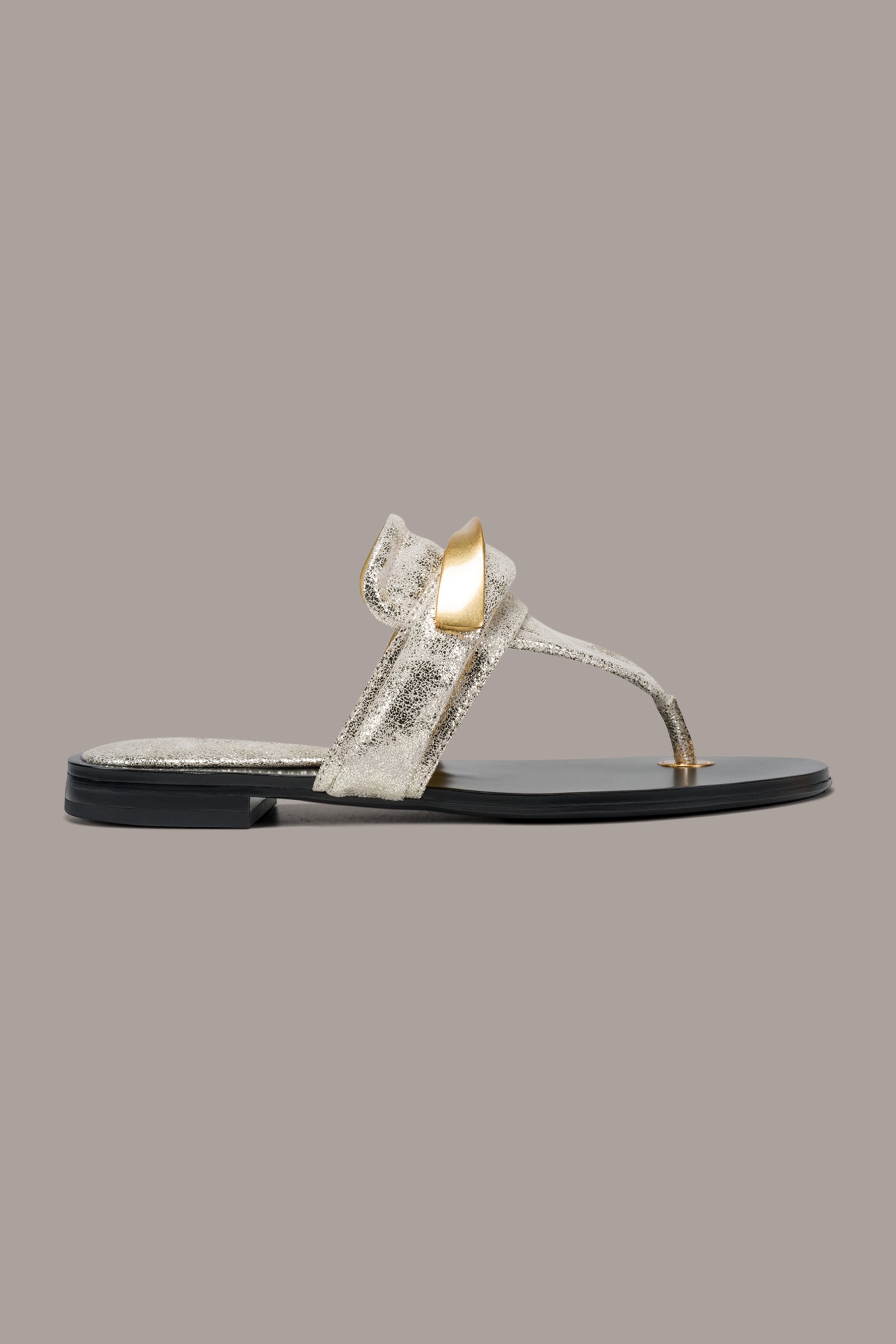 VELVET METALLIC THONG SANDAL | View 2 | Included in discounts